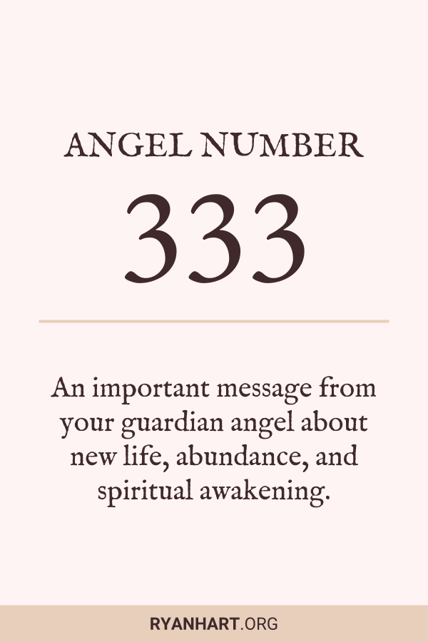 spiritual meaning 333 angel number