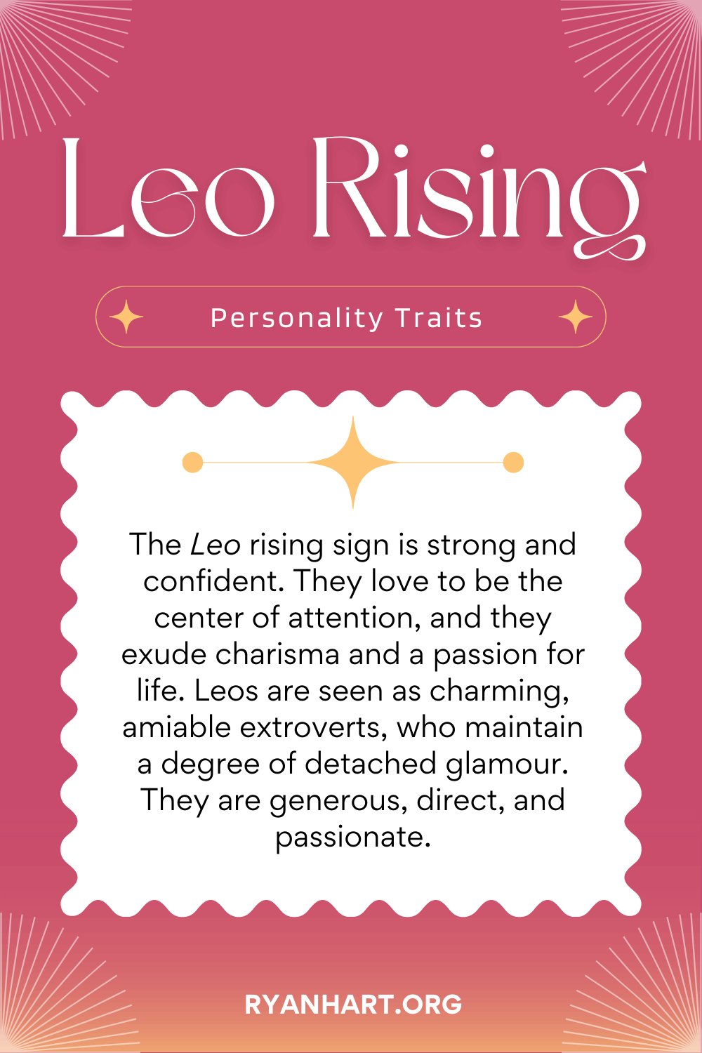 Leo Rising & Ascendant Personality Traits Ryan Hart
