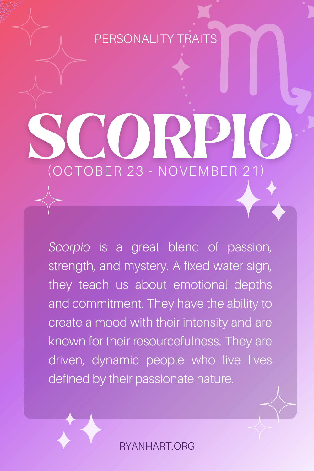 Zodiac Characteristics Scorpio
